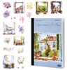 MIANRUII 18-Piece Watercolour Paris Scrapbook Sticker Set - Floral Window