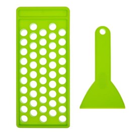 LALAFINA Kit Para Elaborar Bálsamos Labiales Con Bandeja De Relleno De 50 Agujeros Y Espátula Flexible Para Crear Bálsamo Labial Casero 9.84X4.33X0.66In