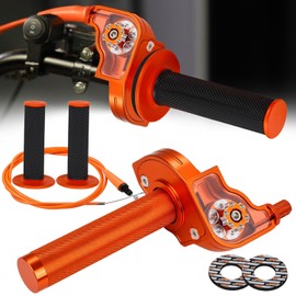 Quick Throttle Handle Motorcycle Throttle Lever Assembly 7/8 Inch 22 mm Handles Throttle Cable Quick Pull Quick Throttle Handle Universal for EXC SX XC EXC-F XC-W 50-250cc Dirt Pit Bike
