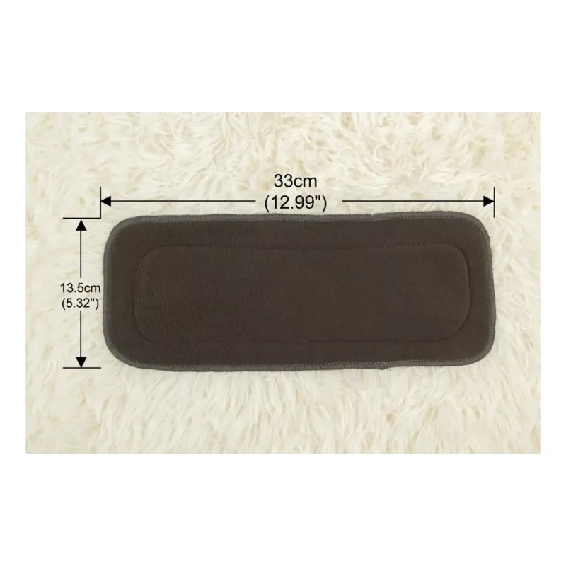 6 Absorbentes Bambú Charcoal + 6 Liners Tela - Alva
