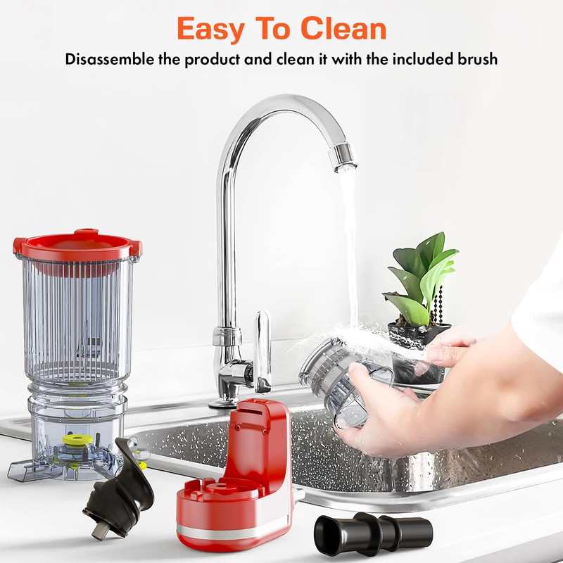 Juicer Attachment for KitchenAid, Cold Press Slow Juicer with 4.9"