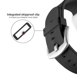 Band Clip Compatible for Garmin Forerunner 45/45S/255S/265S Bands Fastener Rings Strap Loop Rubber Buckle Holder Retainer Keeper for Vivosmart HR/Venu 2S,3S/Vivomove 3S/Vivoactive 4S Smartwatch, Black