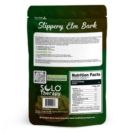 Solo Therapy Slippery Elm Bark Tea Cut and Sifted - 56 grams - Slippery Elm Bark Herb Resealable Bag - Ulmus Rubra 56 grams - Premium Quality (Slippery Elm Bark)