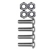 Cruiser Accessories 80330 License Plate Frame Fasteners, Metric-Steel