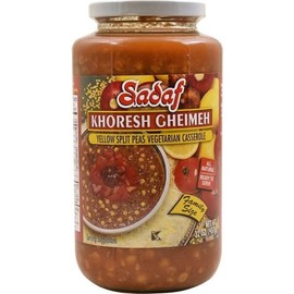 Sadaf Khoresh Gheimeh - Yellow Split Peas Stew - Ready to eat Vegetarian Stew - Traditional Persian Cuisine - Kosher - 32 Oz Jar