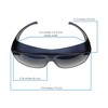 OPTEGO Fit Over Sunglasses, Smoke Color, 100% UVA/UVB Protection; Polycarbonate