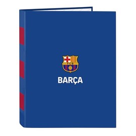 Safta FC Barcelona 2nd Team Folder with Folios 4 Rings Ideal for Children of Different Ages Comfortable and Versatile Quality and Resilience 26.5 x 33 cm Blue and Burgundy, Blue/Grenade, Casual