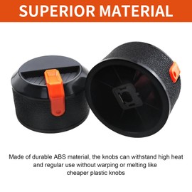 Replacement Control Knobs for Blackstone Griddle 1666 1517 1554 1825 1836, Orange ABS Heat Resistant Knobs for 17" 22" 28" 36" Gas Grill (2 pcs)