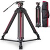 miliboo 67" Video Tripod with One-Step Locking System，Aluminum Camera Tripod