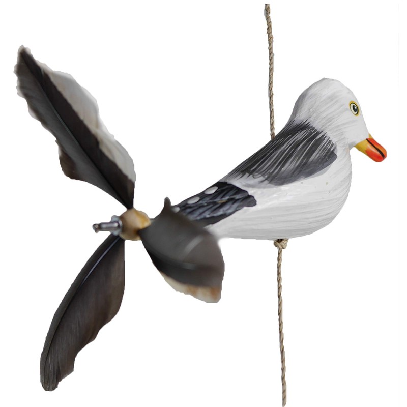 ART-CRAFT Seagull Wind Chime with Feather Propeller with 1 Decorative