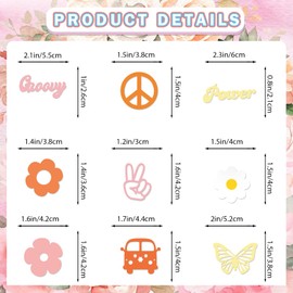 200 Pcs Two Groovy Confetti Two Groovy Birthday Decorations Groovy Party Decorations Retro Boho Flower Confetti for Table 60s Hippie Party Decorations