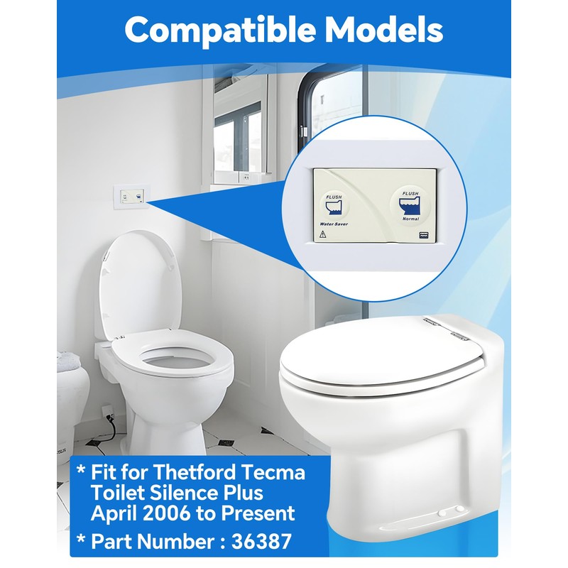 36387 Wall Switch, Tecma RV Toilet Silence Plus with 11.8ft