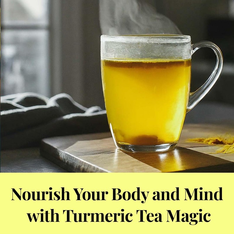 Akshit 75 Turmeric Tea Bags, Natural Tumeric Tea with Black