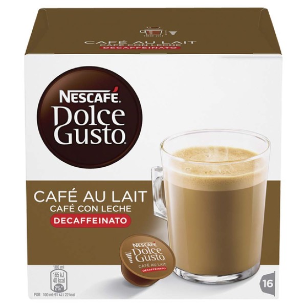Nestlé Nescafe Dolce Gusto - Cápsulas de café descafeinado con sabor a café y laico, cantidad a elegir (1 paquete de 16 cápsulas)