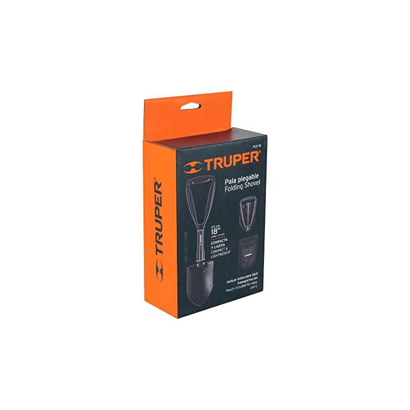 Truper PLE-18, Pala Plegable, 18", Fabricada en Acero