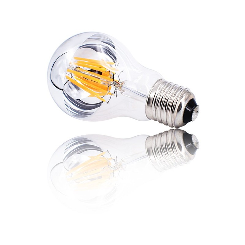 Bulbright Half Chrome LED Filament Bulb A19 8W LED Light
