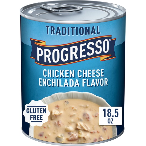Progresso Traditional, Chicken Cheese Enchilada Flavor Canned Soup, Gluten Free, 18.5 oz. (Pack of 12)