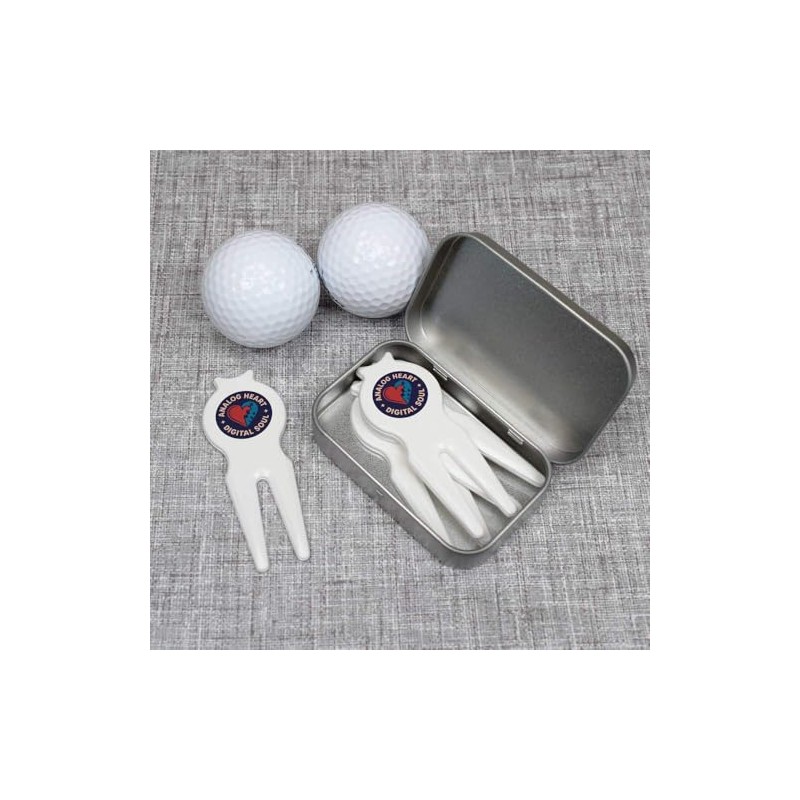 Azeeda 'Analogue Heart, Digital Soul' Golf Divot Tool/Repair Fork Gift
