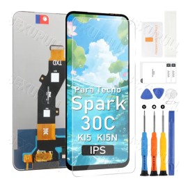 BEXUPULL Pantalla IPS Para Tecno Spark 30c Color Negro