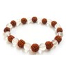 crystalmiracle Clear Quartz Rudrakhsa Beaded Round String Crystal Healing Gift