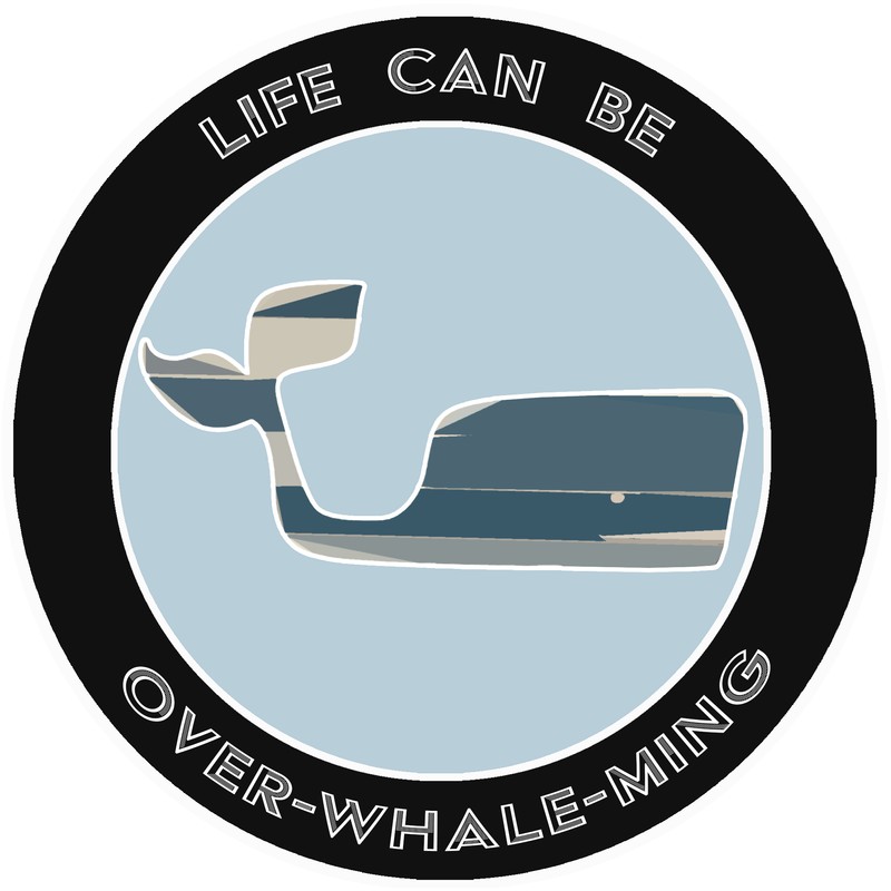 Athena Brands Blue Whale Life Can Be Over-Whale-Min - Black