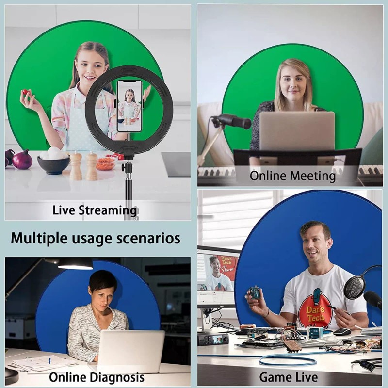 Dolores Fondo Pantalla Verde Azul Doble Cara Chromakey Efectos 1.1m