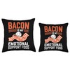 Bacon Is My Emotional Support Food Throw Pillow
