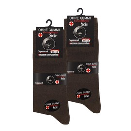 VCA 8 Pairs of Men's Comfort Socks in Brown, Without Elastic Waistband, Men's Cotton Socks - Cottonprime, brown