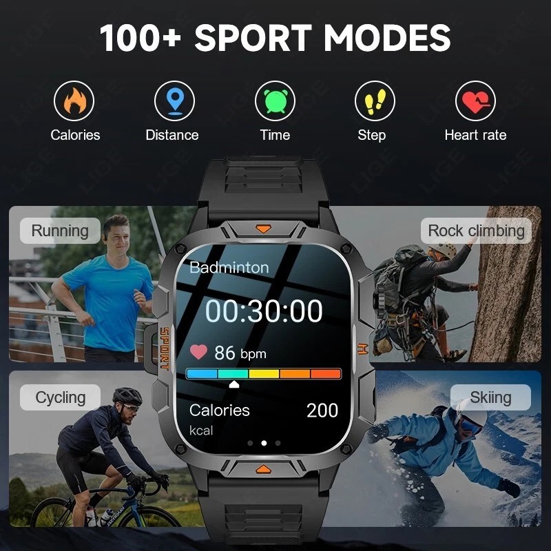 Reloj Inteligente 2026 Hombre/Mujer Impermeable Reloj Inteligente Bluetooth Para iPhone