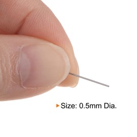 sourcing map 2pcs 0.0197" Pin Gage 0.5mm Diameter Metric Tolerance 0.001mm Class X Plug Gage Pin, Bearing Steel Go No-Go Plug Gage