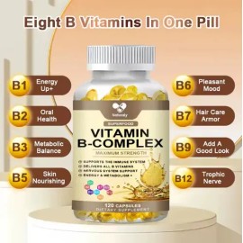 Vitamina Complejo B, Maxima Potencia 60 Cap                                                                                                           