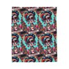 Cozy "La Chismosa" Velveteen Blanket - Vibrant Day of the