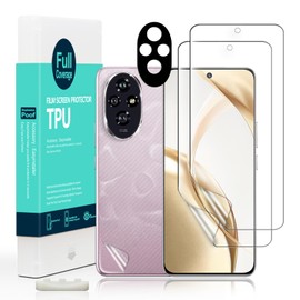 Screen Protector For Honor 200 5G 6.7"[2 Pack],Flexible TPU Film,With 1Pc Camera Lens Protector,1Pc Back Film,Bubble Free,Easy to install
