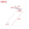 MY MIRONEY 10PCS 5.51" White Board Mounted Hook Heavy Duty