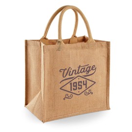 D Design Invent Print! 70th Birthday Gift Bag Natural Jute 30 x 30 x 19cm 14 Litre Volume