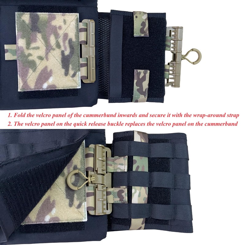 Dotacty Quick Release Cummerbund Conversion Attachment for Tactical MOLLE Vest