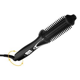 Fusion Hair Styler, YooZoo Heated Round Brush All in One Styling Tool for All Hair Types Giving You Salon Glamour Result at Home (Black)