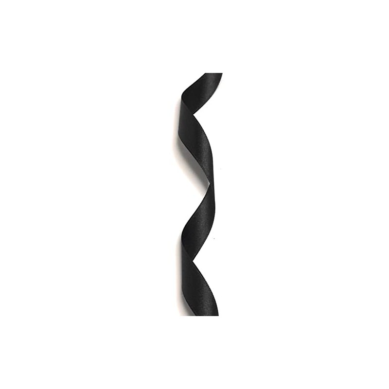 s.dekoda Satin Ribbon 25 m x 15 mm Black Decorative