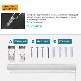 MYshade Accessories Metal Mounting Brackets Window Shades Replacement Fittings Window Treatment Repair Kit for Corded Roller Shades and Corded Double Roller Shades-Small Installation Code: