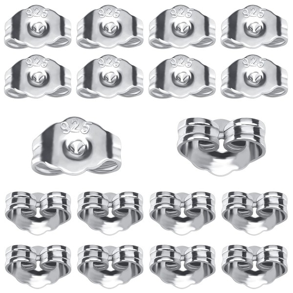 AONAT 10 Pairs Earring Lifter Earring Clasps, 925 Sterling Silver
