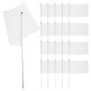 NUOBESTY Blank Flags, 48pcs Hand Waving Flags Small DIY Sublimation