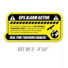 Silverbird Graphics 2x GPS tracking sticker anti theft vehicle security