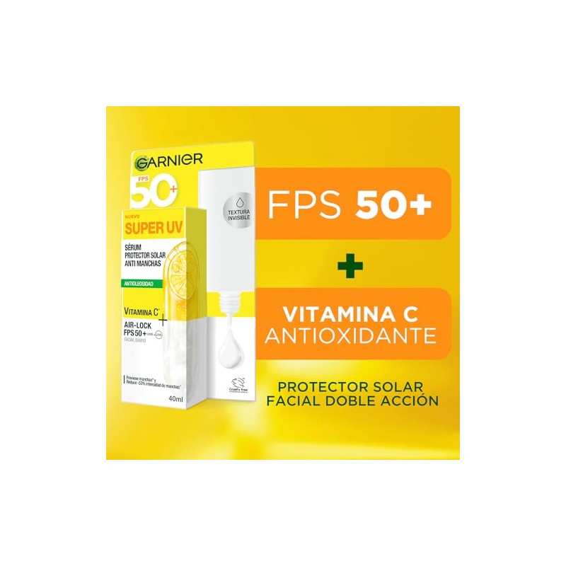 Garnier Protector Solar Facial FPS50 Super UV Fluido Invisible Vitamina