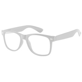 Kids Clear Lens Glasses Protect Child's Eyes UVB UVA White