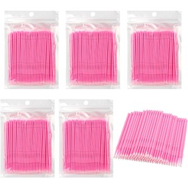 500 microcepillos aplicadores, microhisopos, varitas desechables para rímel de pestañas, herramientas de maquillaje para extensiones de pestañas