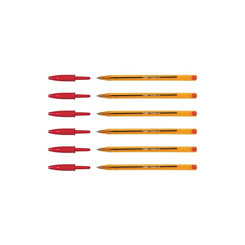 BIC Cristal Fine Ballpoint Pen Line Colour: Red Pack of