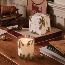 Thymes Frasier Fir Pine Needle Candle – Holiday Candles for Home Scented with Notes of Crisp Siberian Fir, Cedarwood & Sandalwood – Christmas Decor (13 oz)