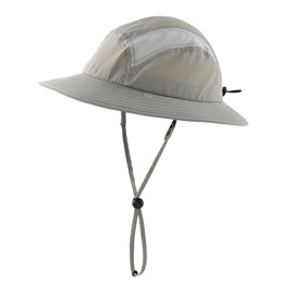 Connectile Kids' Summer UPF 50+ Flap Cap, Quick Drying, Wide Brim Sun Hat, UV Protection, Safari Hat, For Kids, Boys, gray