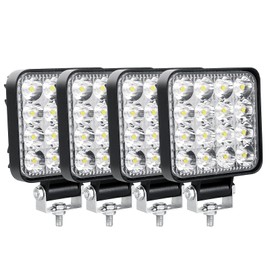 Willpower 4 x 3.3 Inch 48 W LED Work Light Bar Mini LED Headlight 12 V 24 V Spot LED Bar Waterproof IP67 for Off-Road Car Tractor Boat 4 x 4 Additional Headlight Reversing Light Bar