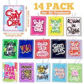 14 Pack Car Freshies Trendy Automotive Air Fresheners Hanging Ocean Car Smell Interior Decor